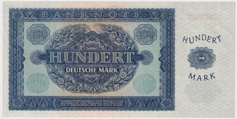 Germany 1948 100 Deutsche Mark Banknote Pick#15 Uncirculated product image