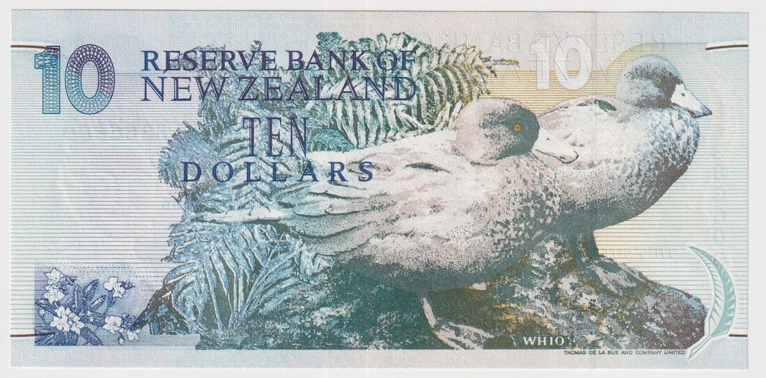 New Zealand 1994 $10 Note (Blue Back) P#182 Uncirculated product image