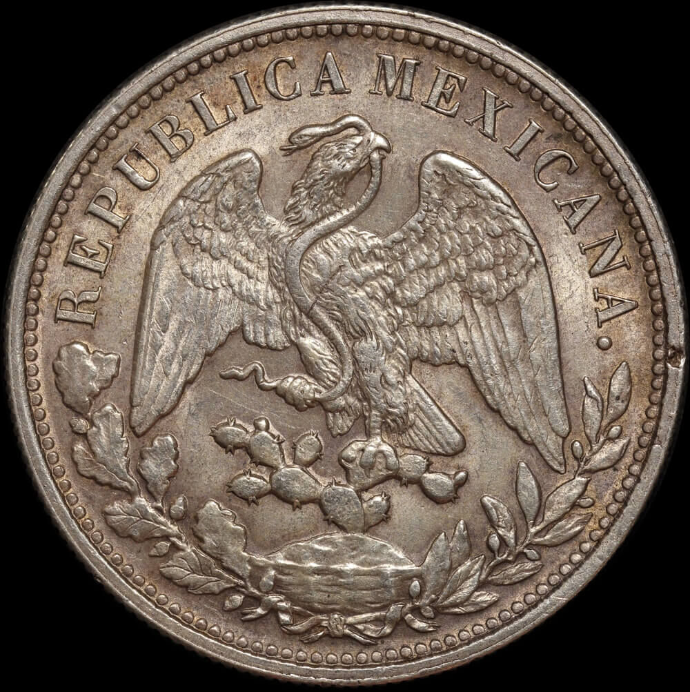 Mexico 1898 Mo Silver Peso KM# 409.2 good EF product image