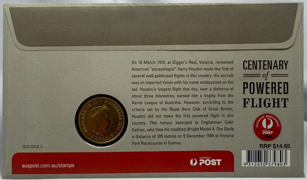 2010 $1 PNC Centenary of Powered Flight Philatelic Society of WA Open Day product image