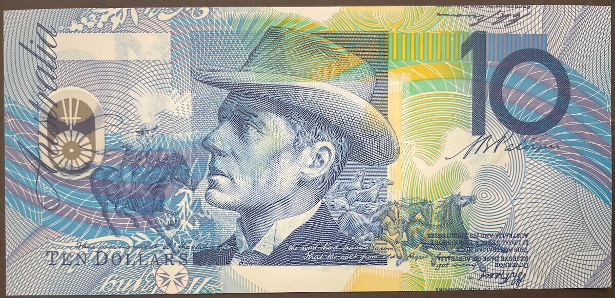 1993 $10 Error Note Upside Down & Registration Shift Fraser/Evans R316a GEF