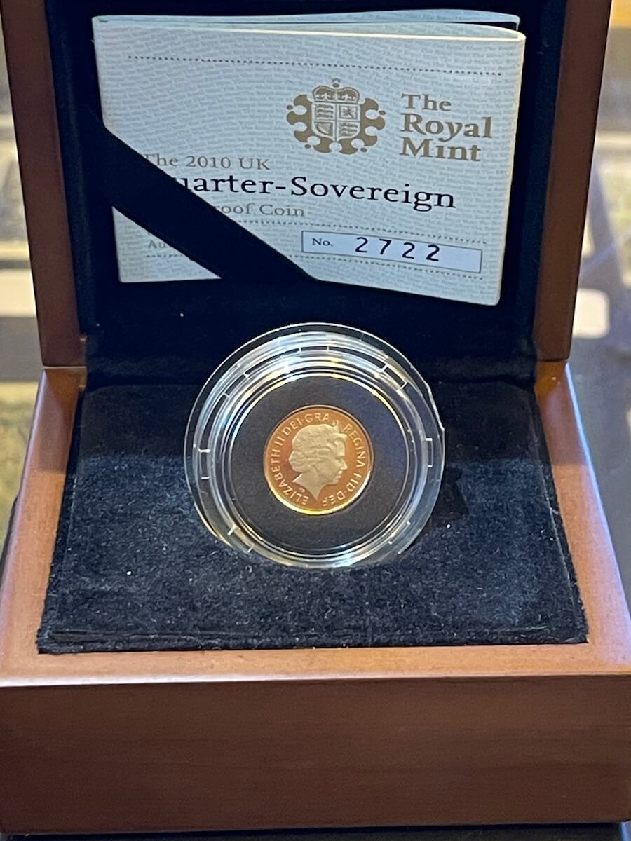 2010 Gold Proof Quarter Sovereign product image