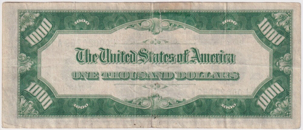 United States 1928 1000 Dollars P# 426 Very Fine (Repaired Tear) product image