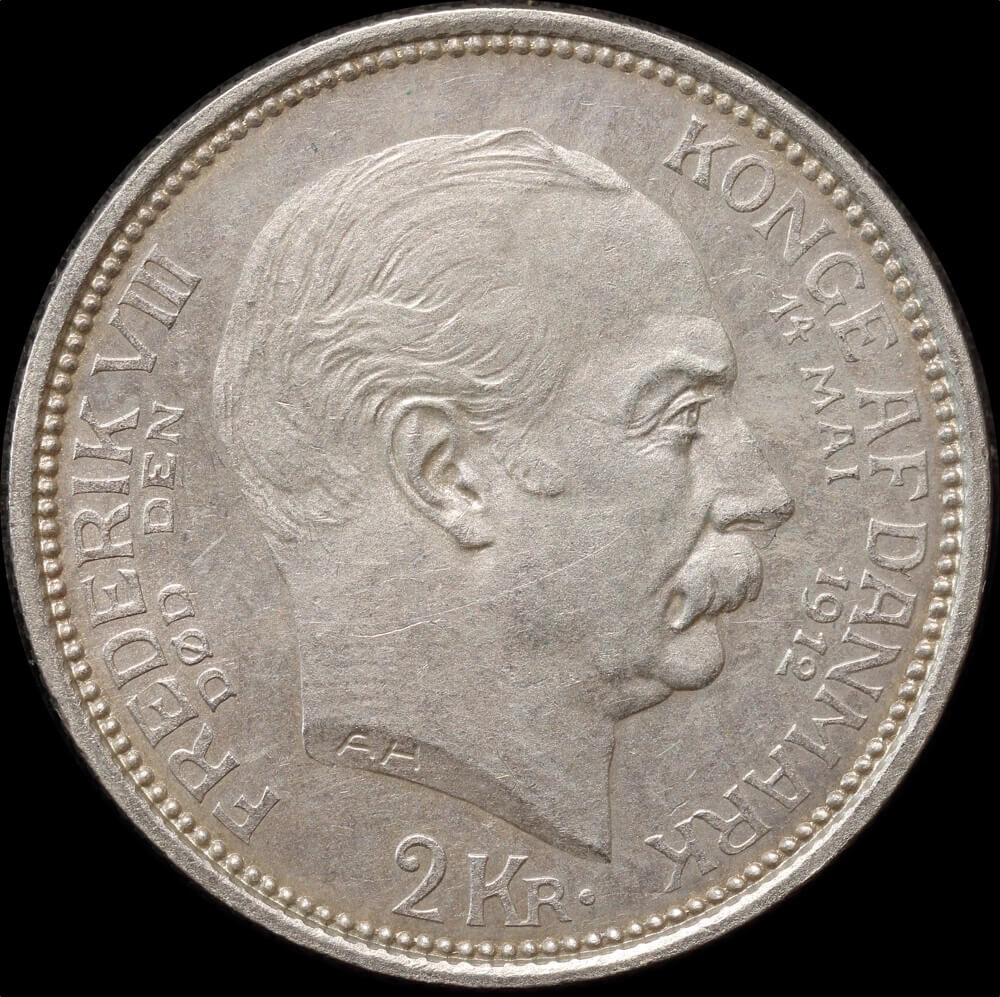 Denmark 1912 Silver 2 Kroner KM#811 Uncirculated product image