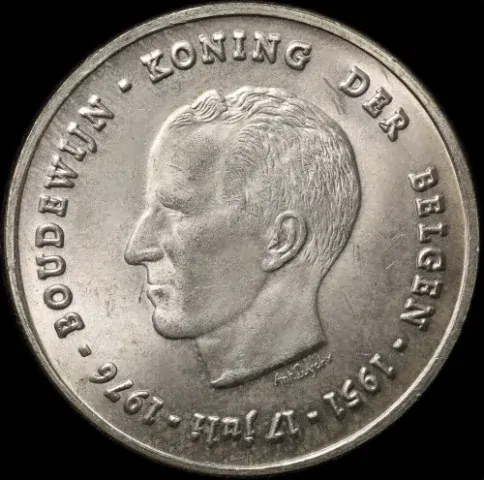 Belgium 1976 Silver 250 Francs KM#158.1 Uncirculated product image