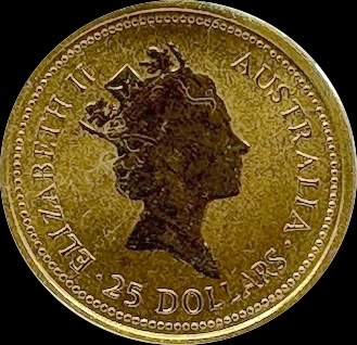 1987 Gold 1/4oz Uncirculated Coin Australian Nugget Series