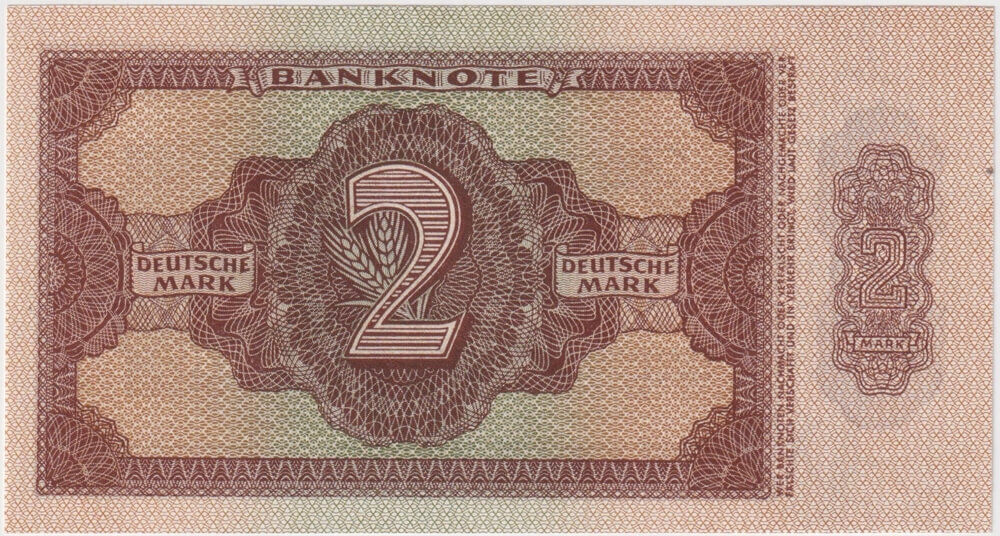 Germany 1948 2 Deutsche Mark Note P#10 Uncirculated product image