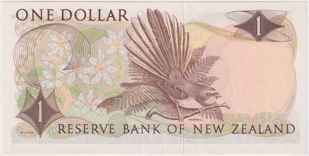 New Zealand 1977-1981 1 Dollar Y91 Star Replacement Note P#193c Uncirculated product image