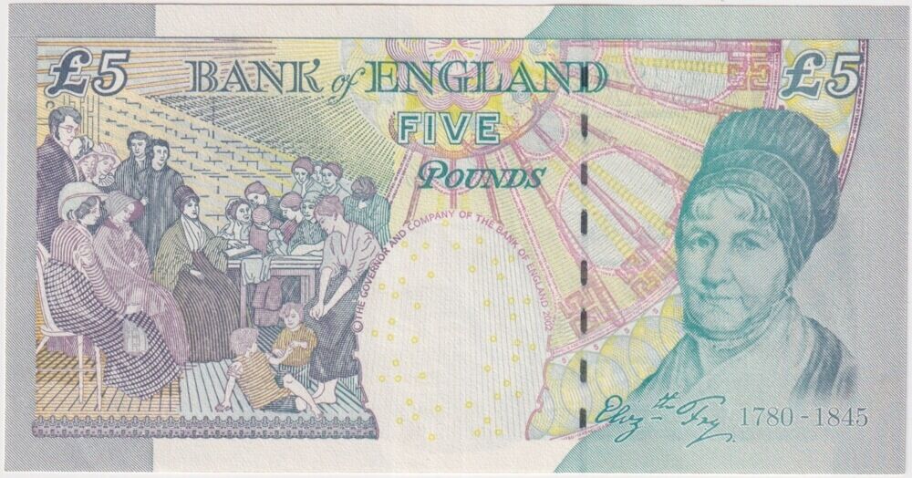 United Kingdom 2004 2011 5 Pounds Note P#391c Uncirculated product image