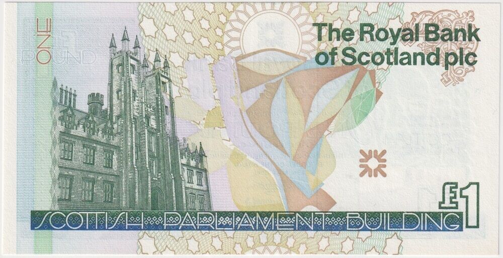 Royal Bank of Scotland 1999 1 Pound Note P#360 Uncirculated First Meeting of Scottish Parliament product image