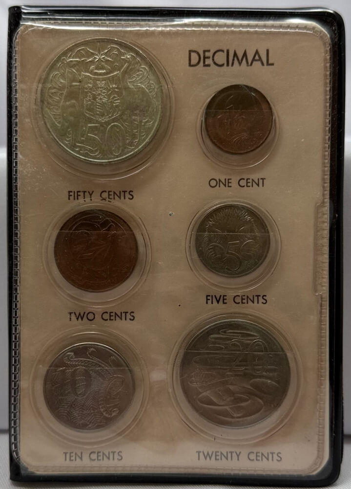 1966 Uncirculated Mint Coin Set First Issue Black Wallet