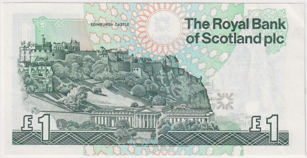 Royal Bank of Scotland 1992 1 Pound Note P#356 Uncirculated European Summit product image