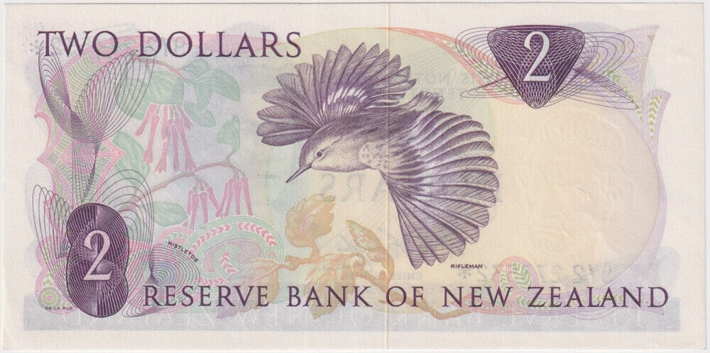 New Zealand 1975-1977 2 Dollars Y92* Star Replacement Note P#164c Uncirculated product image