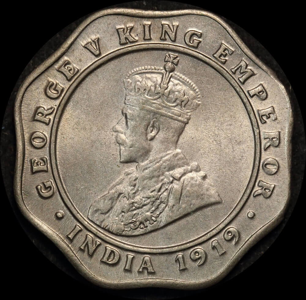 India (British) 1919 4 Annas KM#519 Uncirculated product image