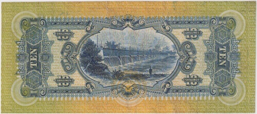 1918 Ten Shilling Cerutty/Collins R3b PCGS Choice VF 35