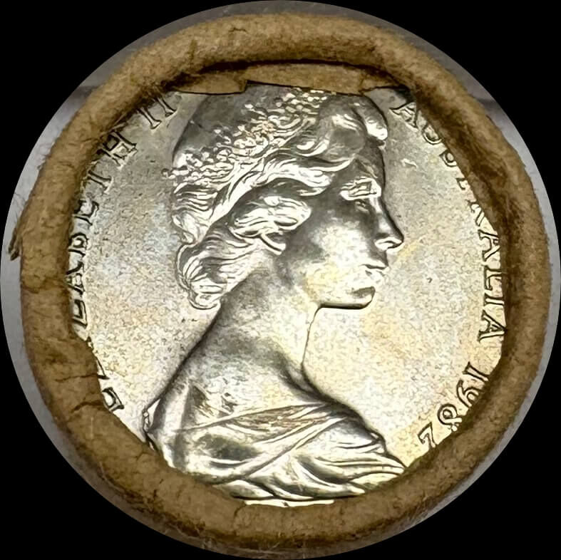 1982 10 Cent Coin Mint Roll Heads / Heads