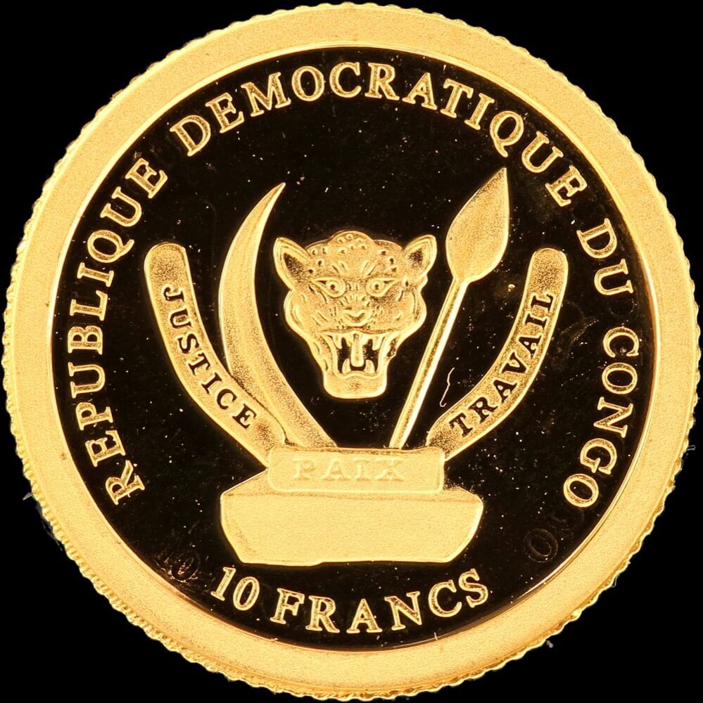 Democratic Republic of Congo 2008 Gold Half Gram Coin Mt. Kilimanjaro product image