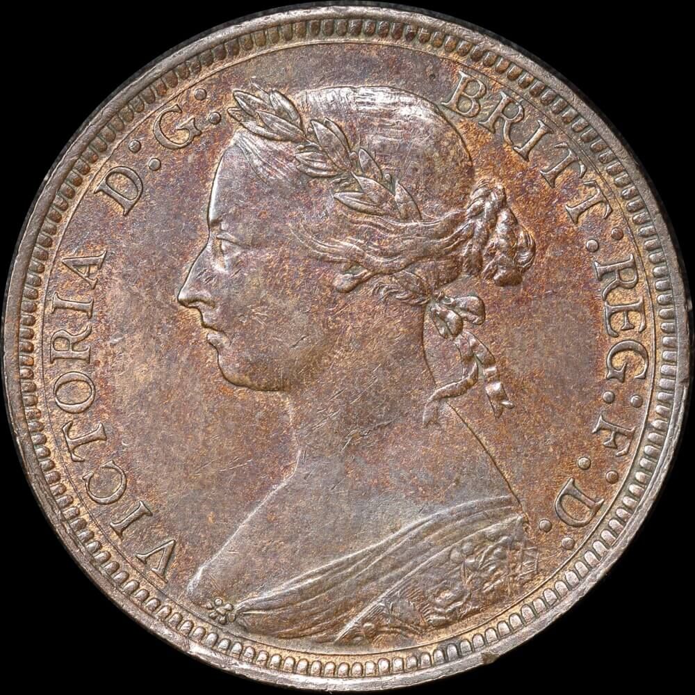 1887 Copper Halfpenny Victoria S#3956 about Uncirculated product image