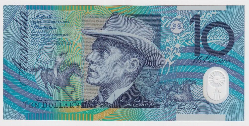 1996 $10 Note Macfarlane/Evans DF96 Last Prefix R318aL Uncirculated