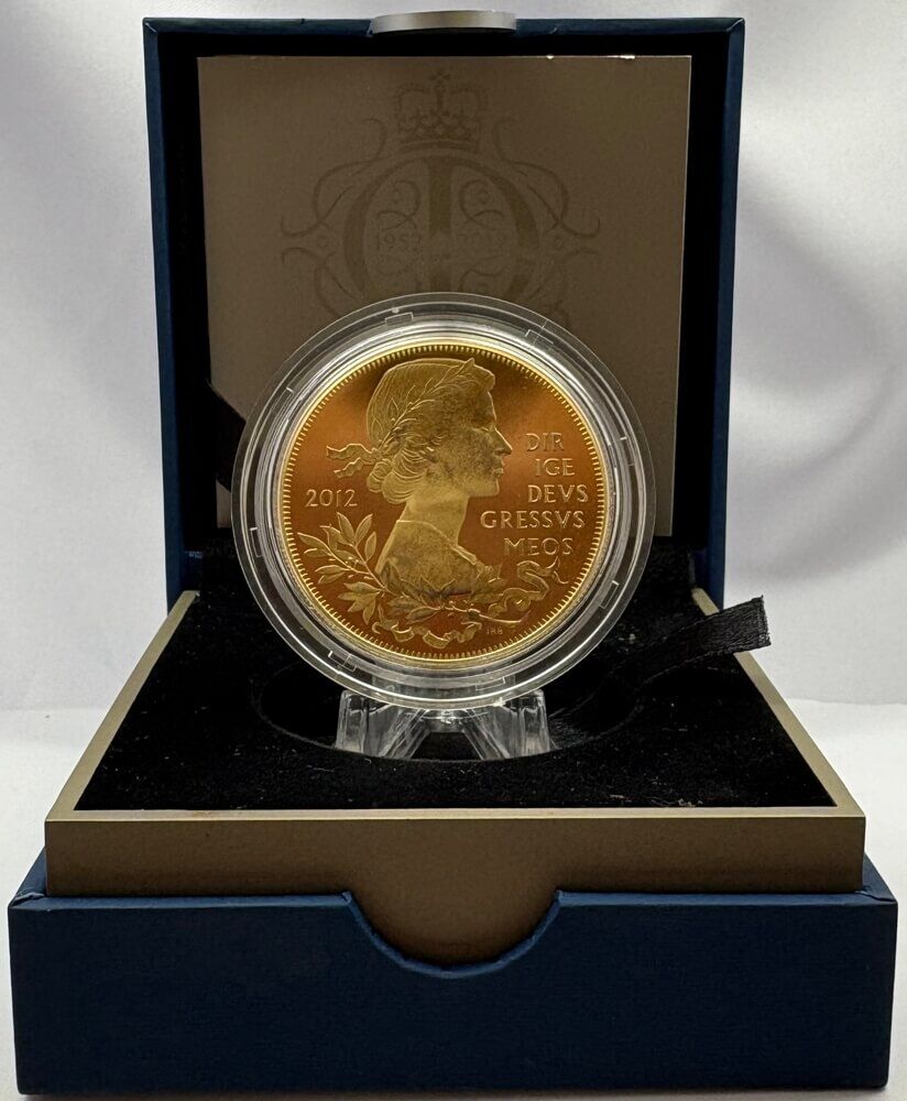 United Kingdom 2012 Gold Plated Silver 5 Pound Proof Queen's Diamond Jubilee product image