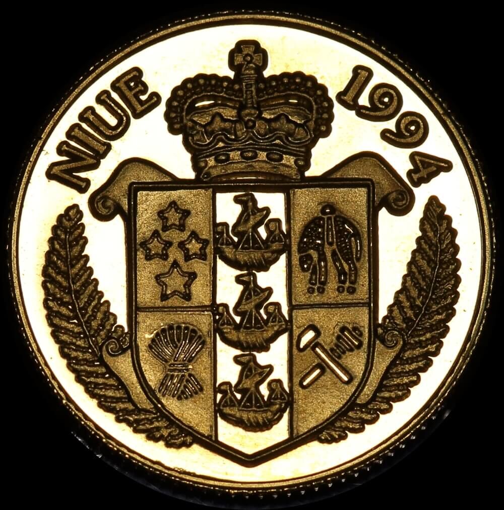 Niue 1994 Gold Proof 25 Dollars KM# 79 - JFK product image