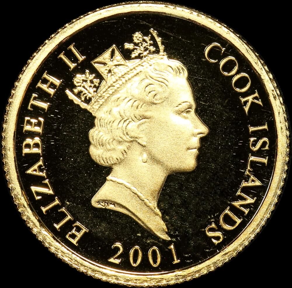 Cook Islands 2001 Gold Proof 5 Dollars KM# 242922 Captain Cook product image