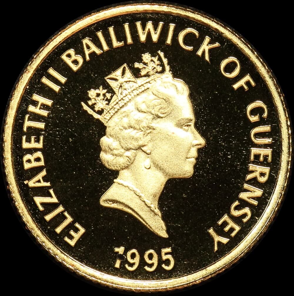 Guernsey 1995 Gold Proof 5 Pounds KM# 67 Queen Mother product image
