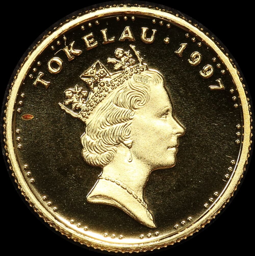 Tokelau 1997 Gold Proof 10 Tala KM# 31 Golden Hind product image