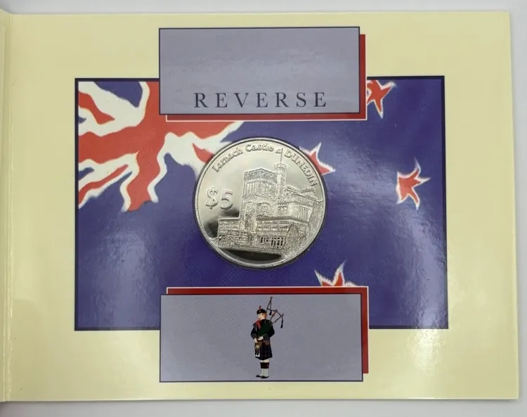 New Zealand 1998 5 Dollar Brilliant Uncirculated Coin Dunedin Edinburgh of The South product image