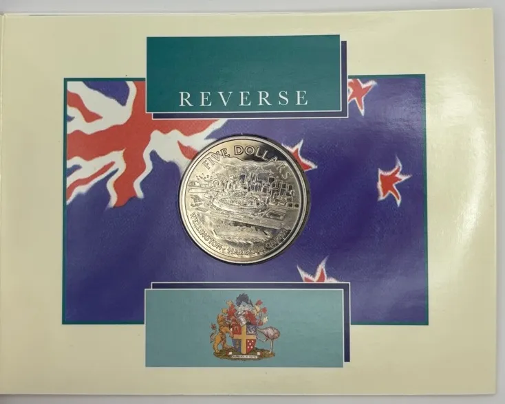 New Zealand 1999 5 Dollar Brilliant Uncirculated Coin Wellington Harbour Capital product image