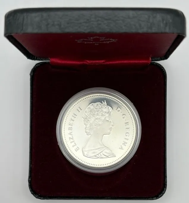 Canada 1981 Silver 1 Dollar Proof Coin KM# 130 Trans-Canada Railway