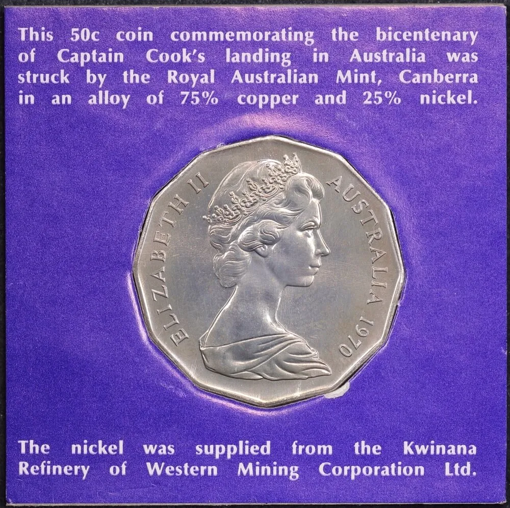 1970 50 Cent Specimen Captain Cook Western Mining Corp