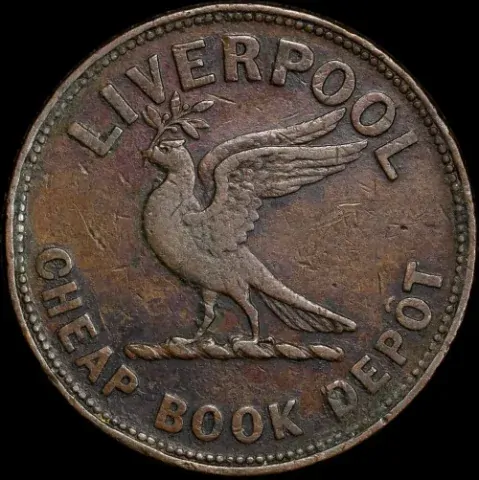 Howell, John Copper Penny Token Undated A# 273 about VF