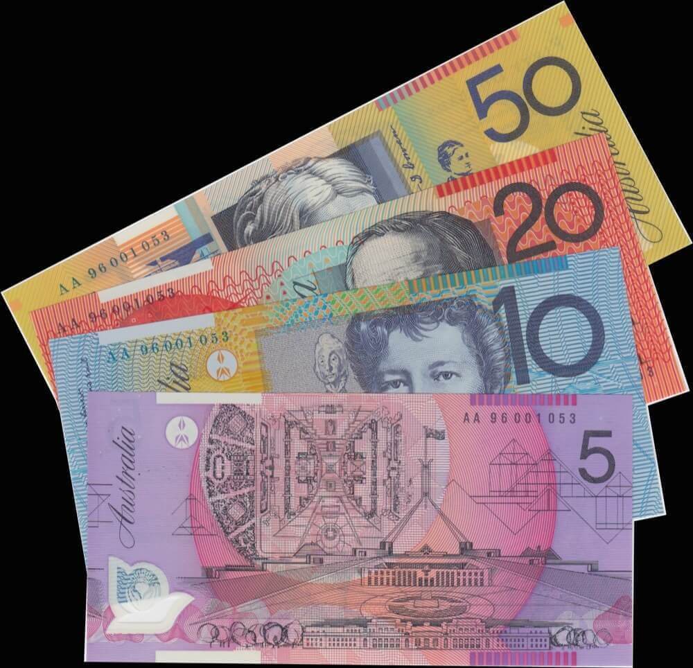 1996 Annually Dated Polymer Banknote Set Deluxe