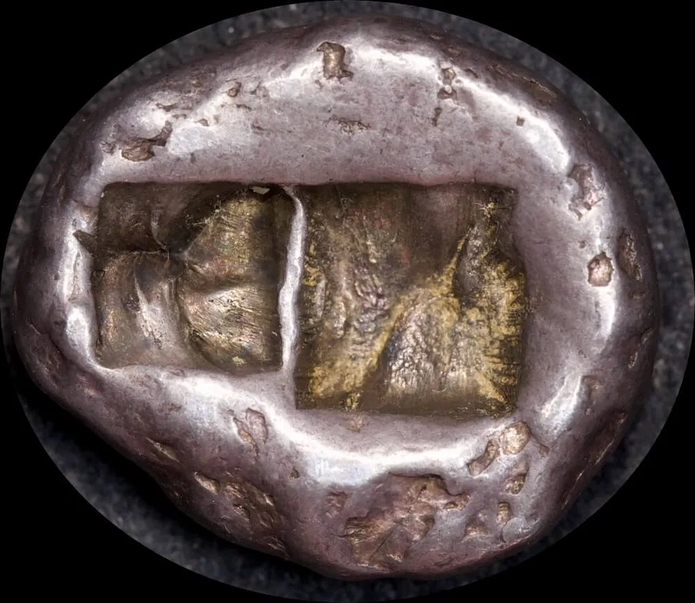 Ancient Greece (Kings of Lydia) 550 500 BC Silver 1/2 Stater Croesus good VF