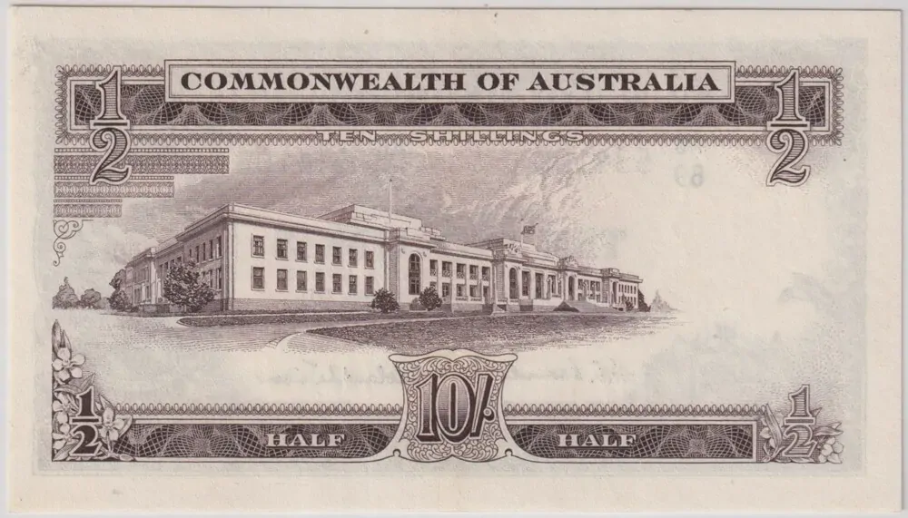 1954 Ten Shilling Coombs/Wilson R16 PMG Choice Unc 64