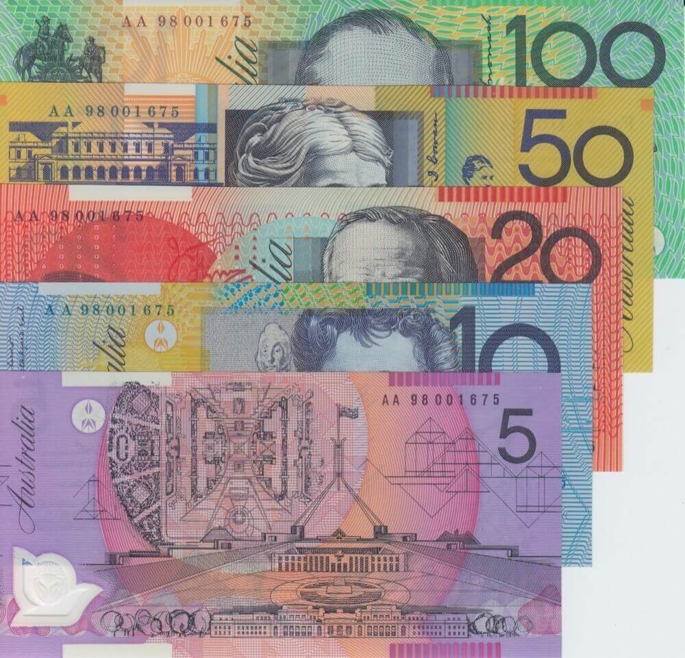 1998 Annually Dated Banknote Set Deluxe (Black Serials)