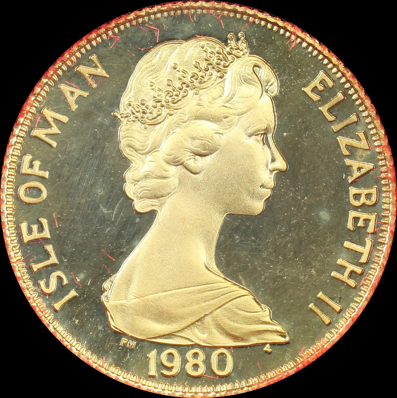 Isle of Man 1980 Gold Crown KM#68c Queen Mother 80th Birthday product image