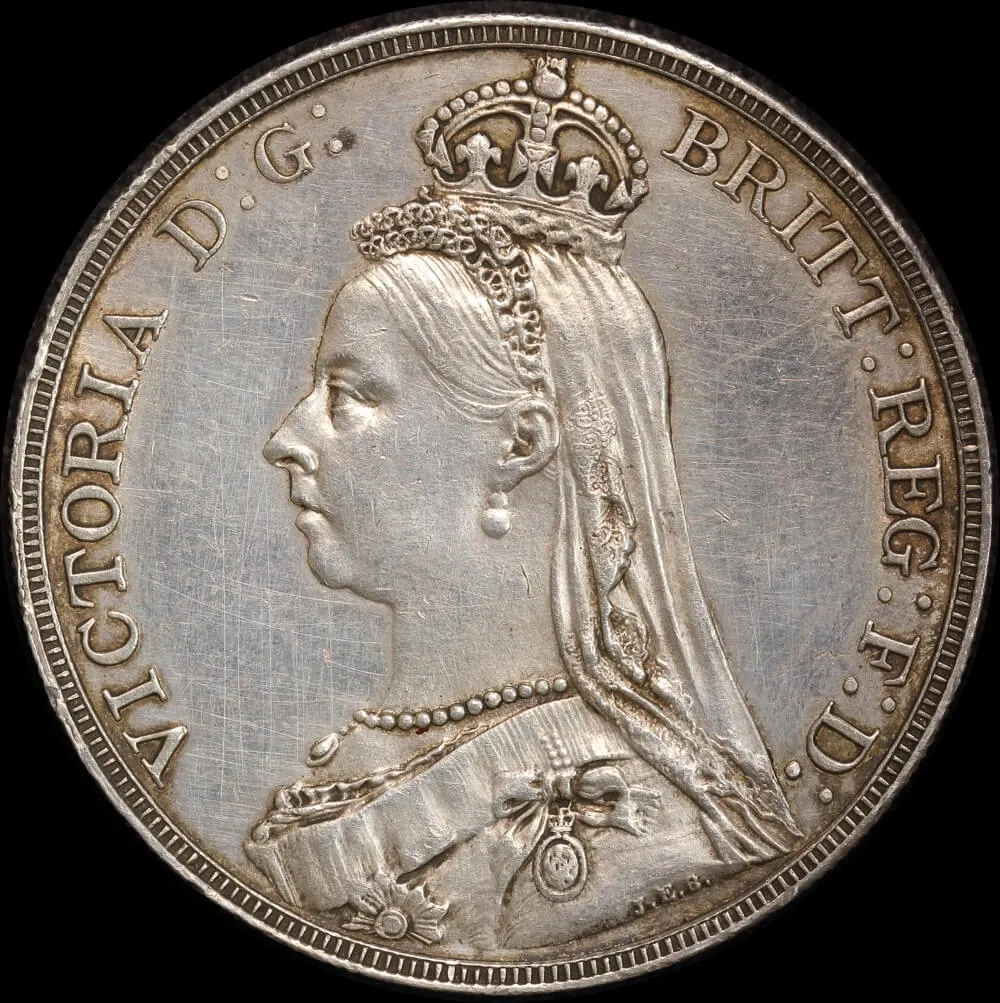 1889 Silver Crown Victoria S#3921 good EF product image