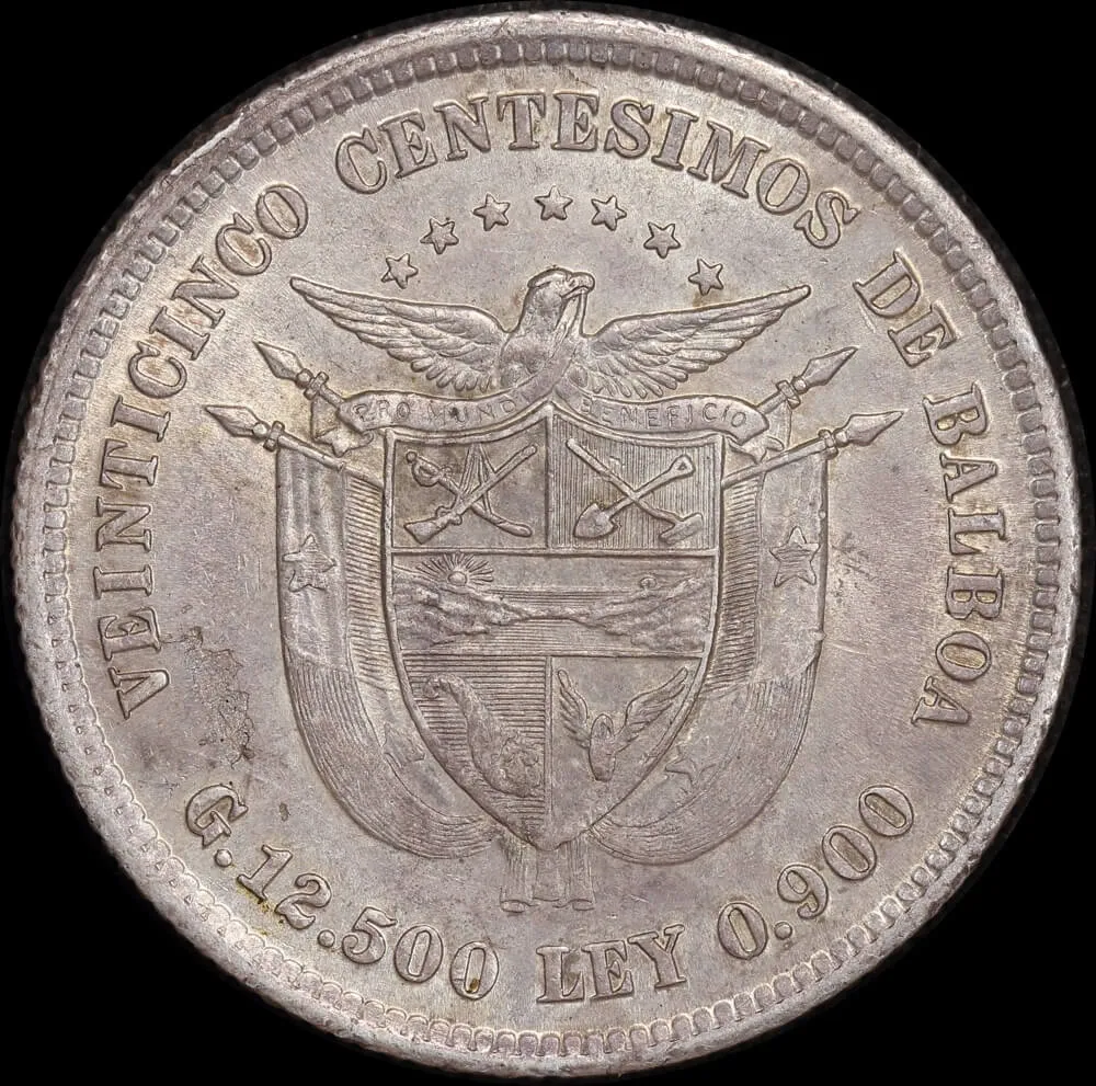 Panama 1904 Silver 50 Centisimos KM# 5 about Unc product image