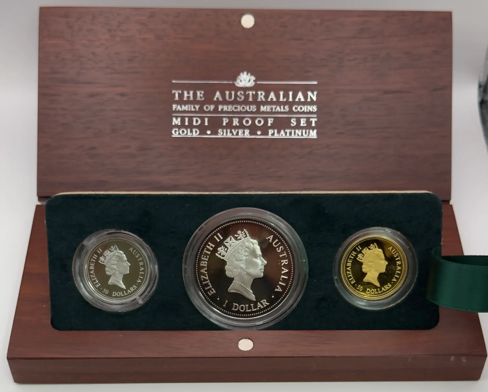 1998 Gold Platinum Silver Family of Precious Metals Midi Proof Coin Set