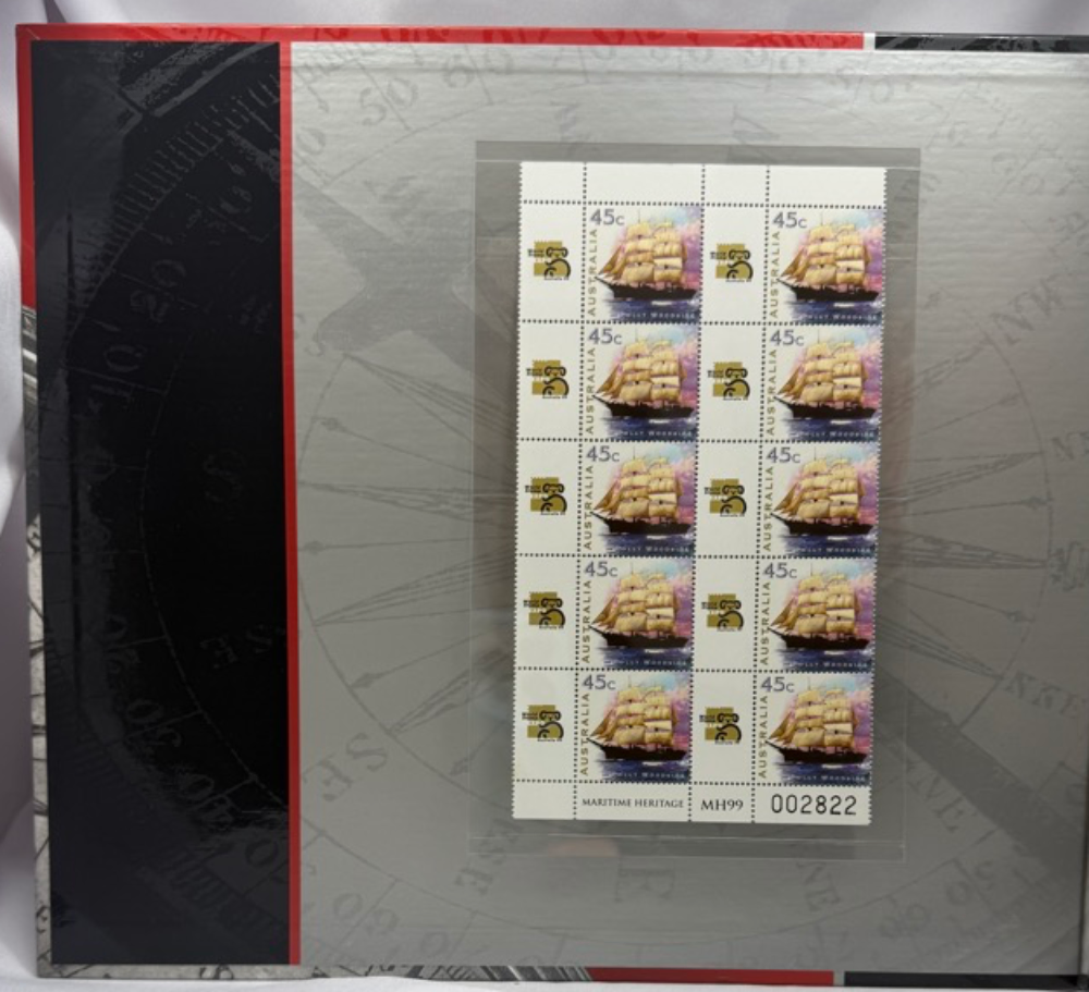 1999 20 Dollar Deluxe Note & Stamp Set Maritime Heritage