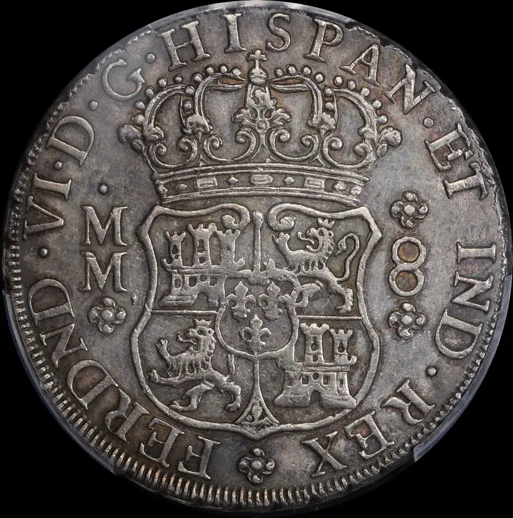 Mexico 1758-Mo MM Silver 8 Reales KM#104.2 PCGS AU53