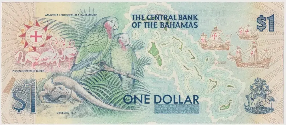 Bahamas 1992 $1 Pick# 50 Uncirculated Quincentennial of First Landfall