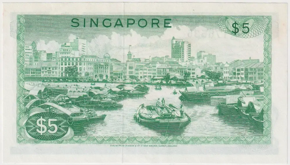 Singapore 1973 $5 Pick# 2d Uncirculated