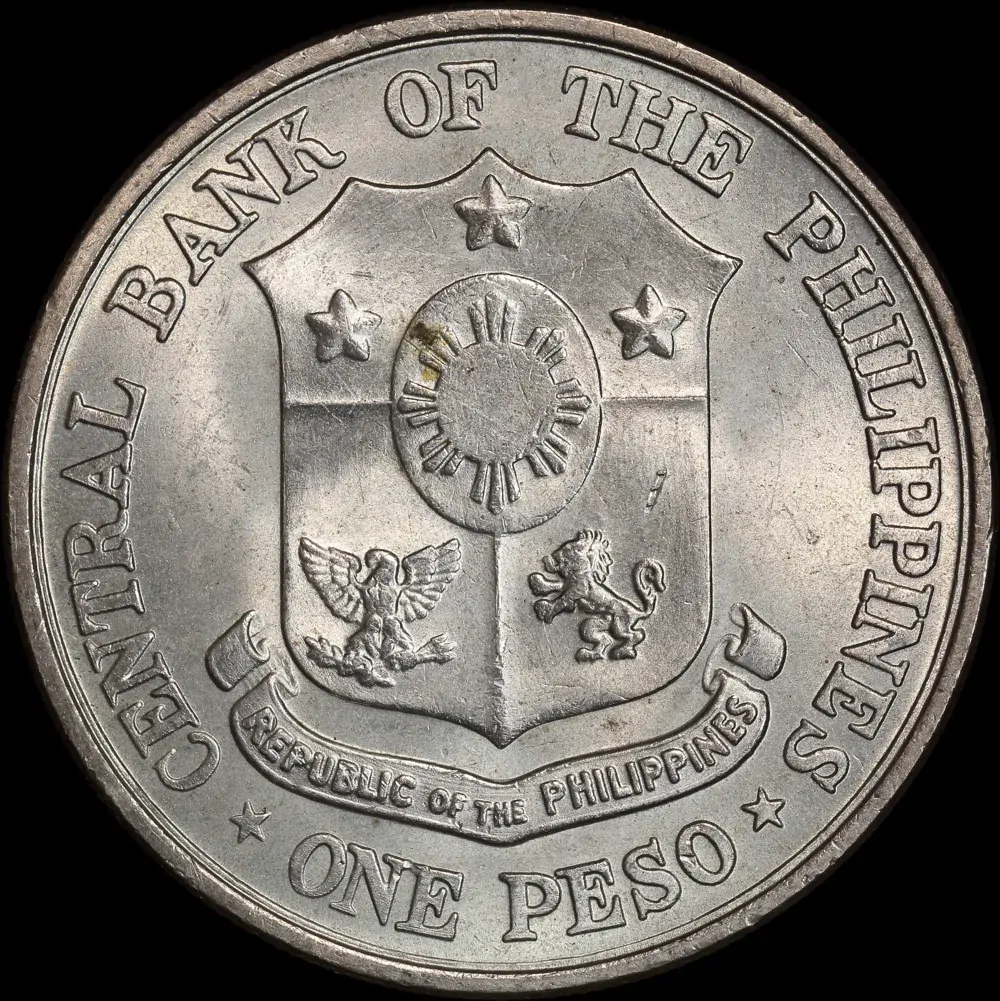 Philippines 1961 Silver 1 Peso KM# 192 Uncirculated product image
