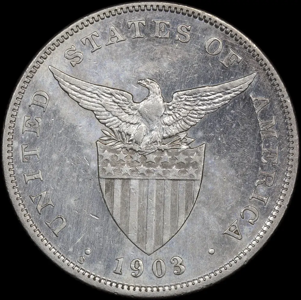 Philippines 1903-S Silver Peso KM# 168 about Unc product image