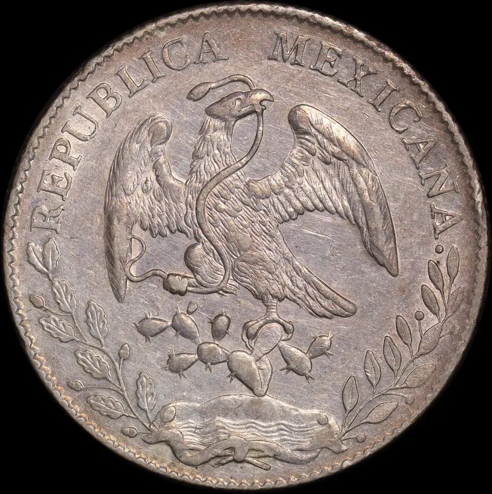 Mexico 1897-Zs FZ Silver 8 Reales KM# 377.13 about Unc product image