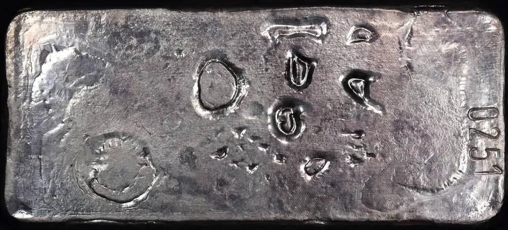 Perth Mint Silver 20 Ounce Vintage Cast Ingot 99.99% Pure