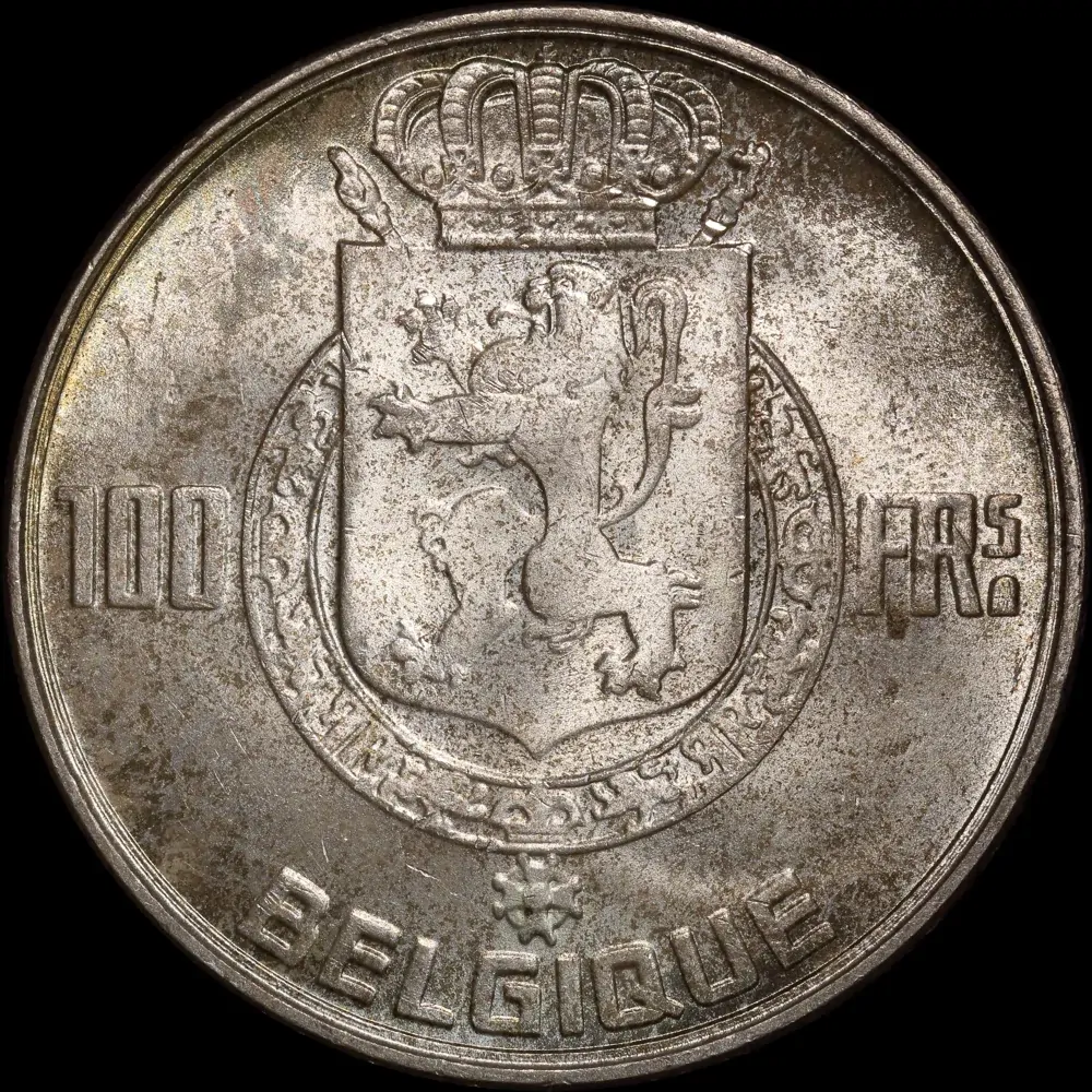 Belgium 1954 Silver 100 Francs KM#138 Uncirculated product image